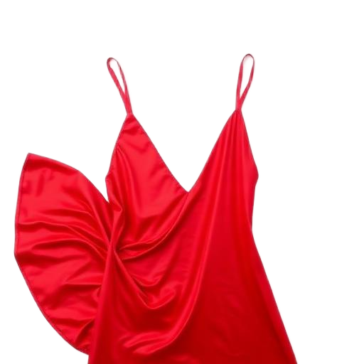 Red slip dress